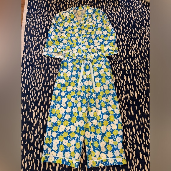 Mersea Over The Cotton Moon Pajama Set - Pop Impatiens floral - Picture 2 of 4